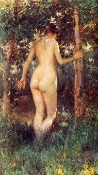 Estudio de una mujer desnuda mujer Julius LeBlanc Stewart Pinturas al óleo